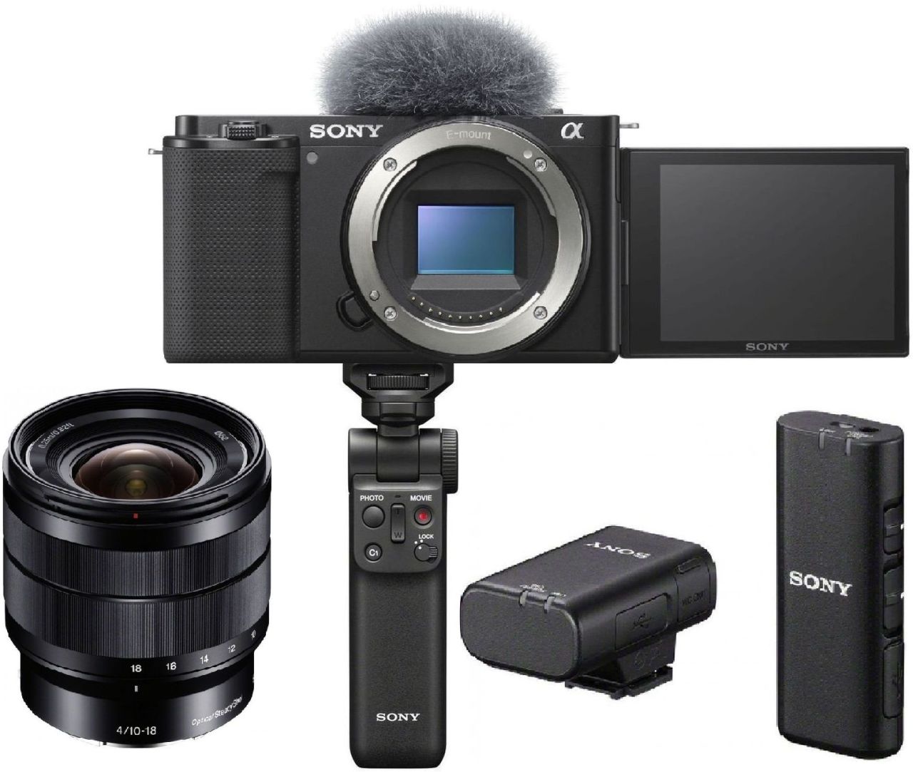 Sony Alpha ZV-E10 + 10-18mm + ECM-W2BT Microphone + GP-VPT2BT Handgrip