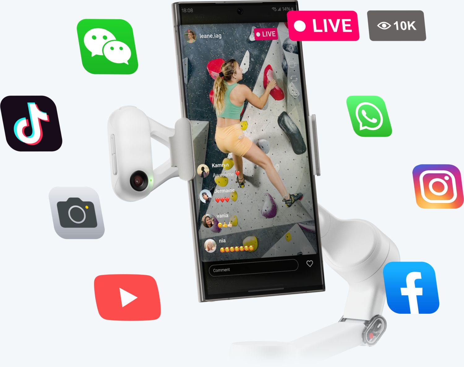 【美品】Insta360 flow Summit white Best Phone Gimbals | Insta360 Flow 2 Series with AI Tracking