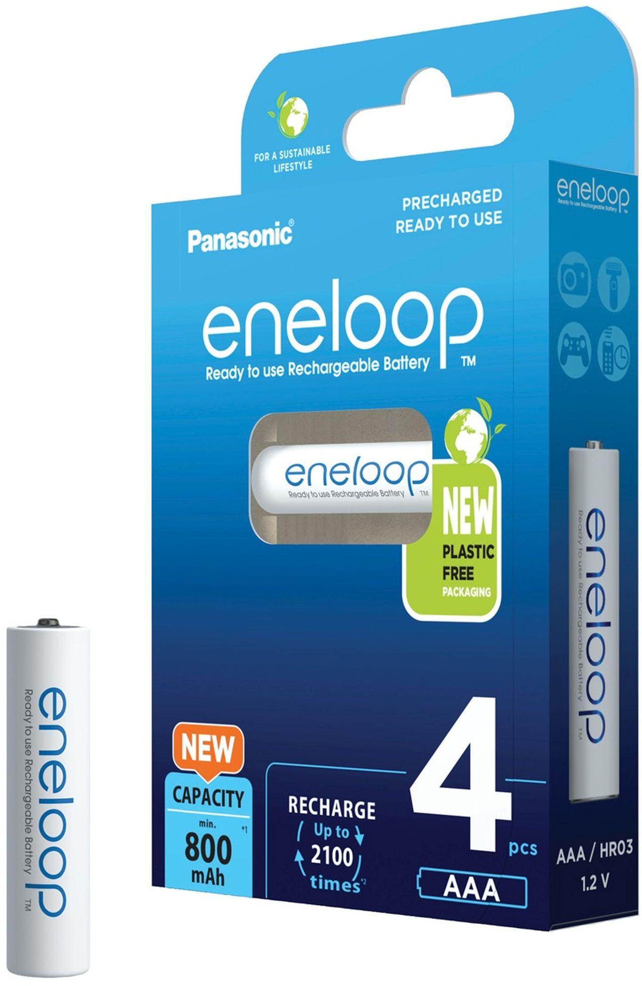 Panasonic eneloop Akku AAA-Micro 800mAh 4er-Pack