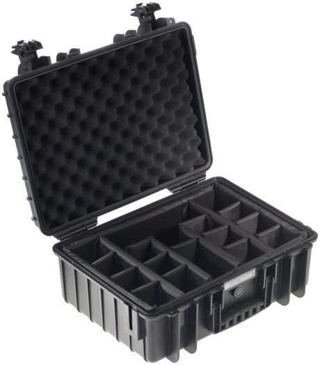 B&W Case Type 5000 RPD schwarz mit Facheinteilung