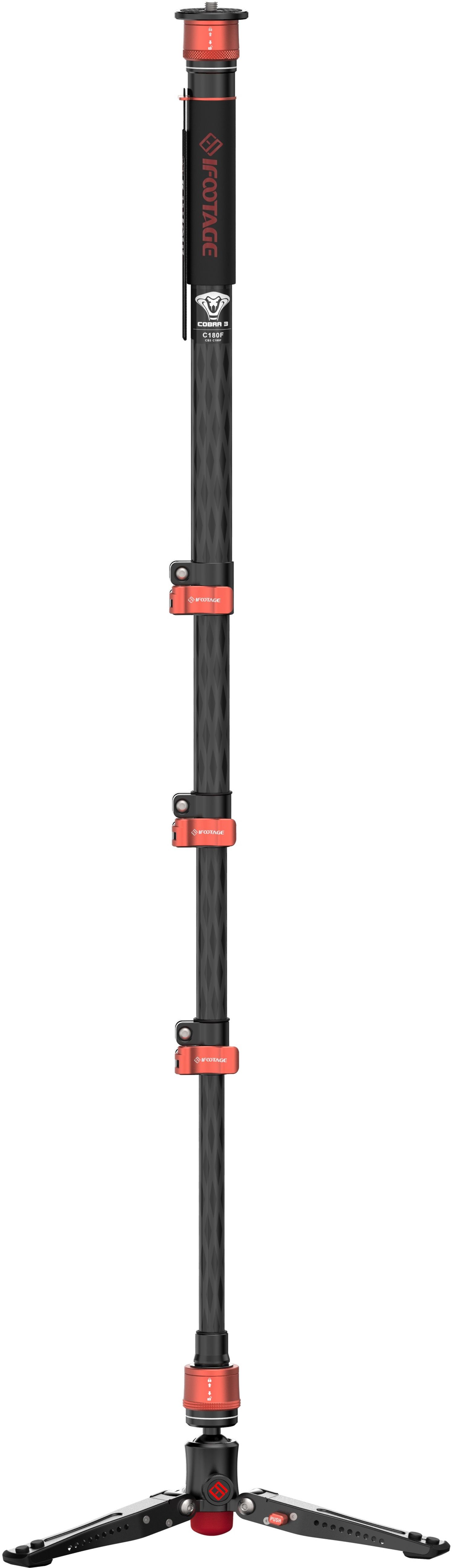 iFootage Cobra 3 Carbon fiber Flip lock Monopod