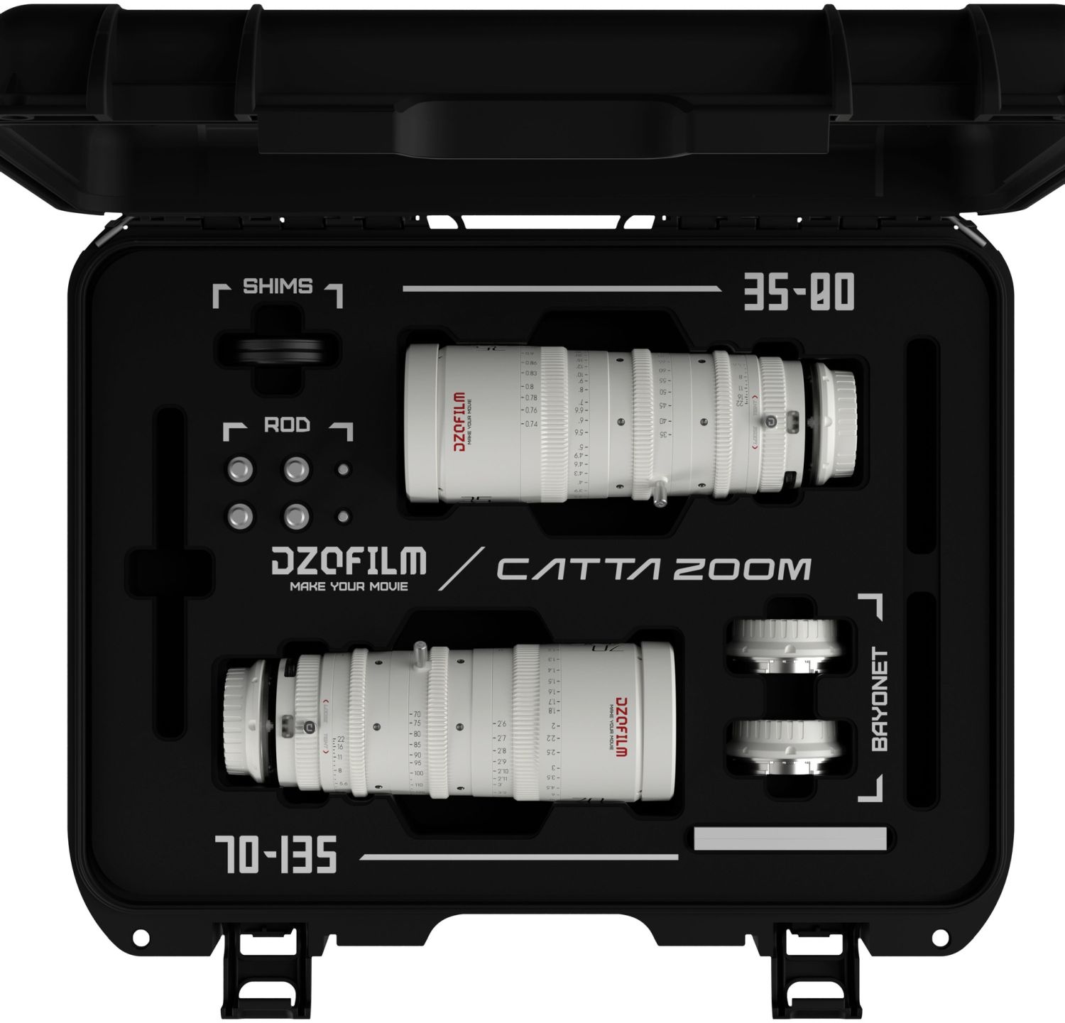 DZOFILM Catta Zoom 35-80 /70-135 T2.9 2本 DZOFILM Catta Zoom 2-Lens Kit (35-80/70-135 T2.9) white - Foto Erhardt