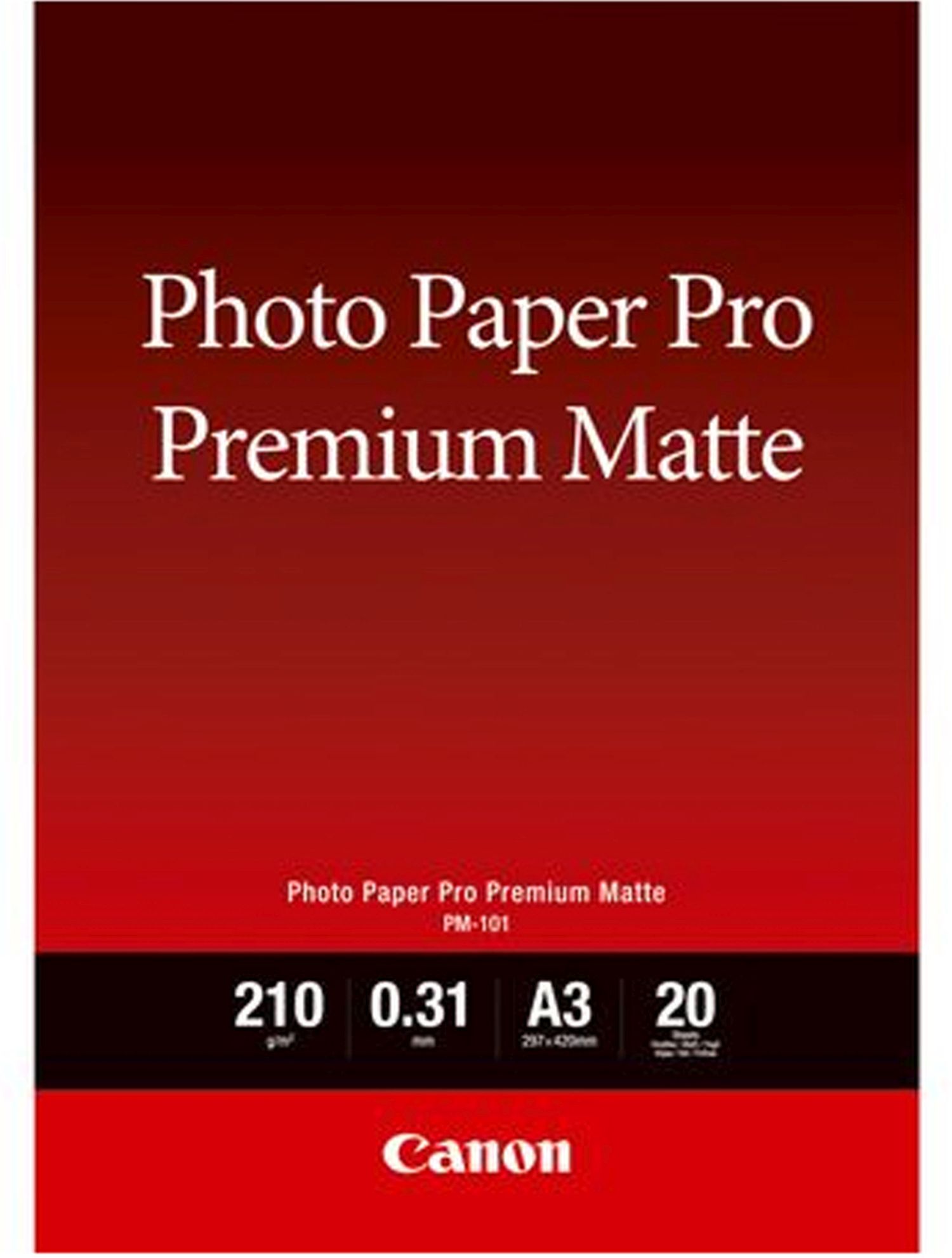 Canon PM-101 Pro Premium Papier pour imprimante A3 20 feuilles 210g/m² mat