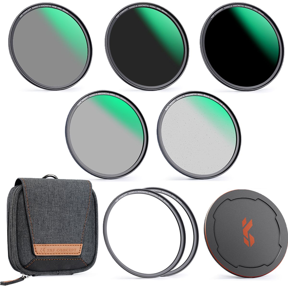 K&F Concept Kit magnétique CPL&ND8/64/1000/Black Mist 77mm