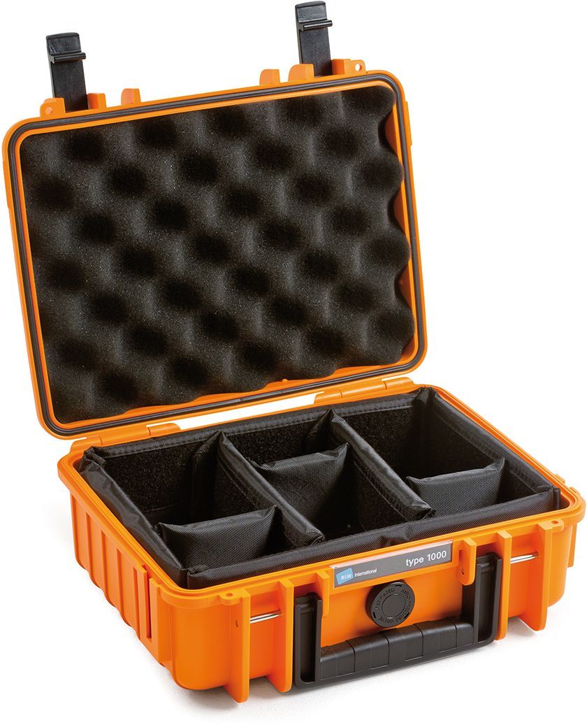 B&W Case Type 1000 RPD orange mit Facheinteilung - Foto Erhardt