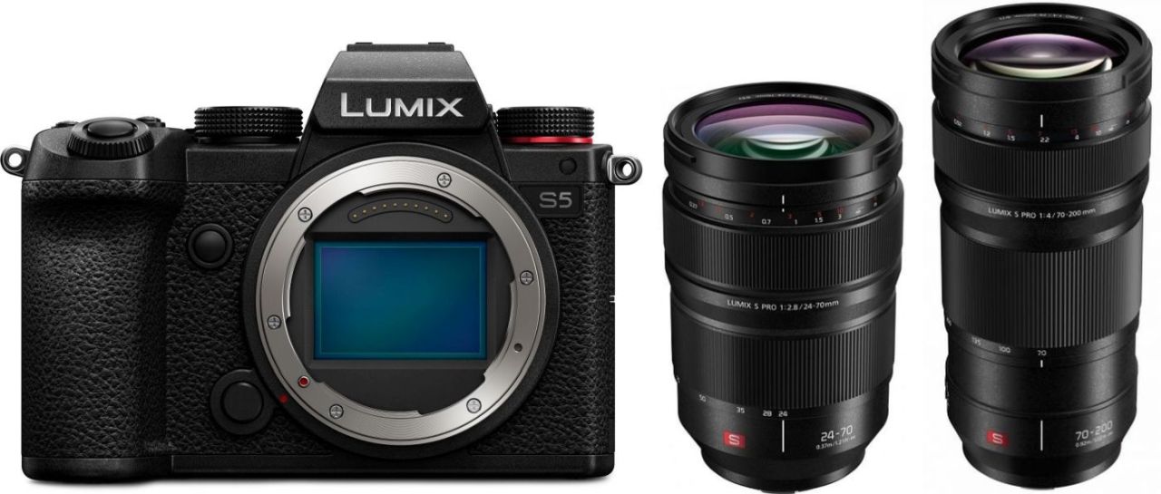 Panasonic Lumix DC-S5 + S Pro 24-70mm f2,8 + S Pro 70-200mm f4 O.I.S.