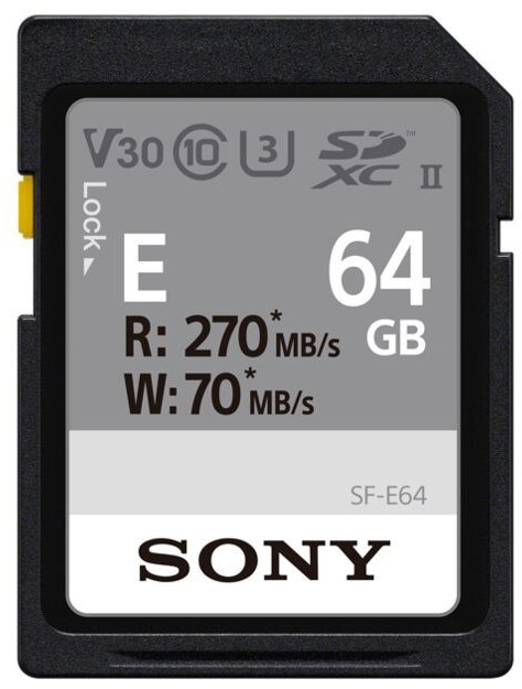 Sony SDXC Card 64GB Cl10 UHS-II U3 V30 270/70MB/s