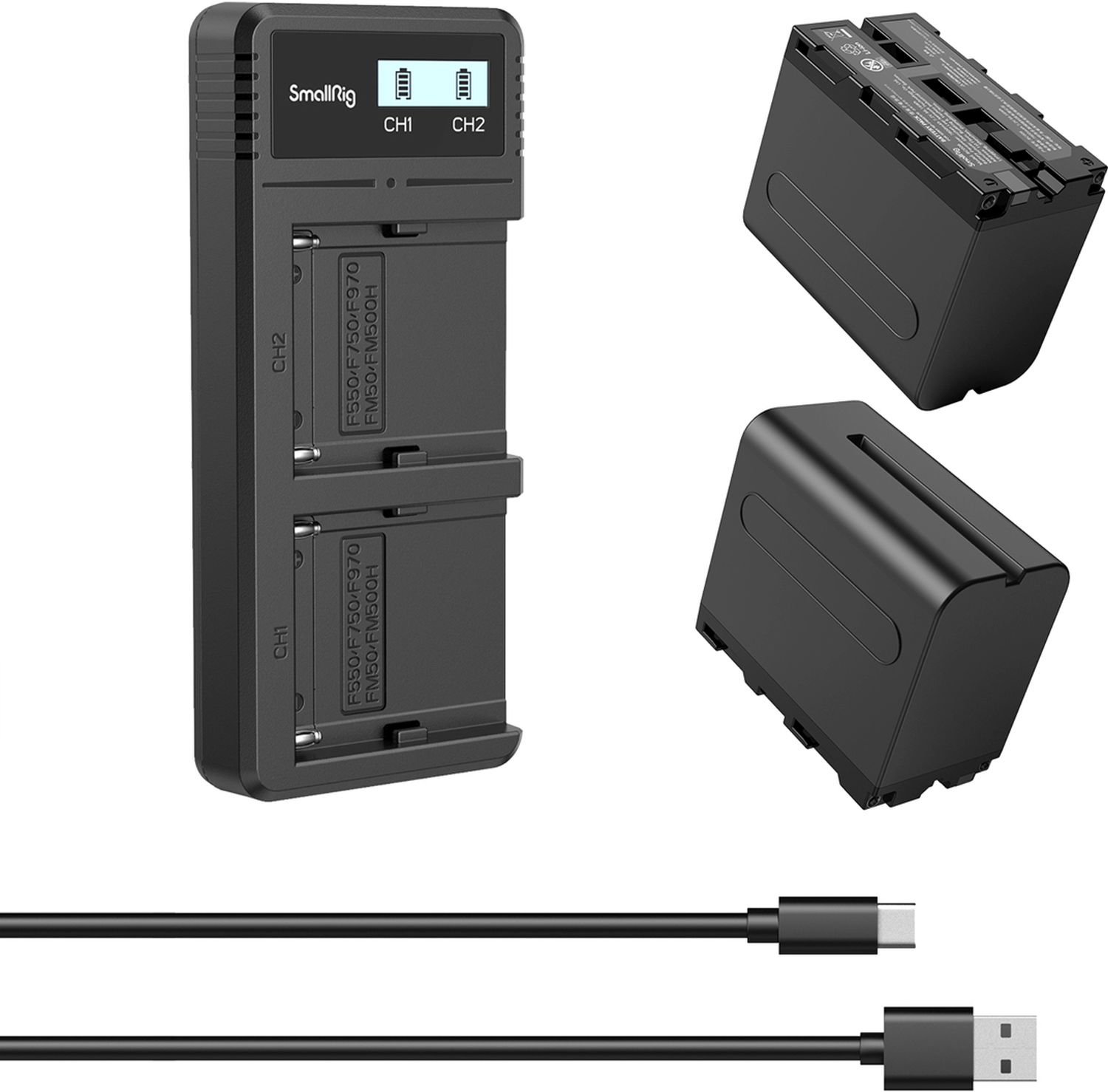 SmallRig 3823 NP-F970 battery + charger kit