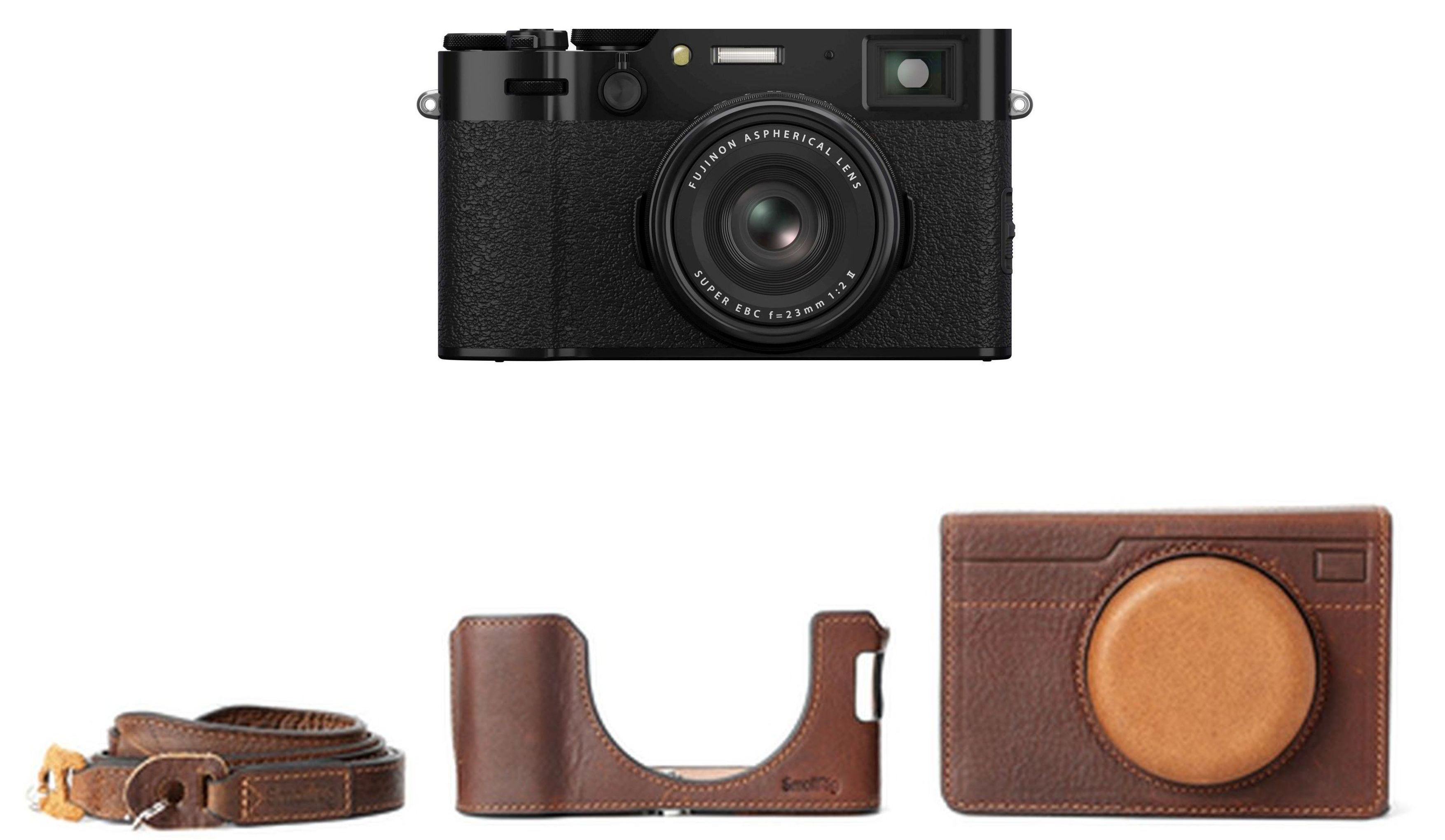 Fujifilm X100VI black + SmallRig 4558 leather case