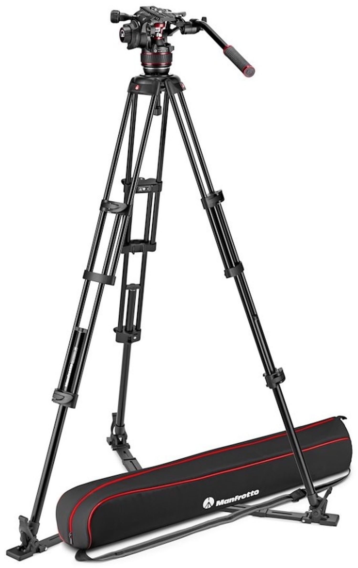 Nitrotech 608 aluminum video tripod with floor spreader