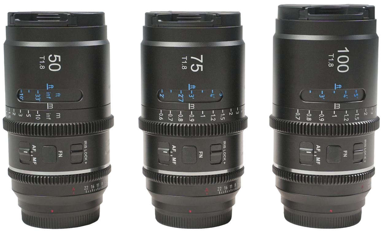 SIRUI Astra 50mm+75mm+100mm T1.8 1.33x Full Frame L Mount NF