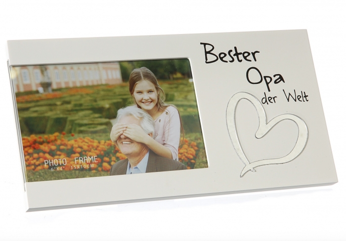 Photo frame For the best grandpa 10x15cm white