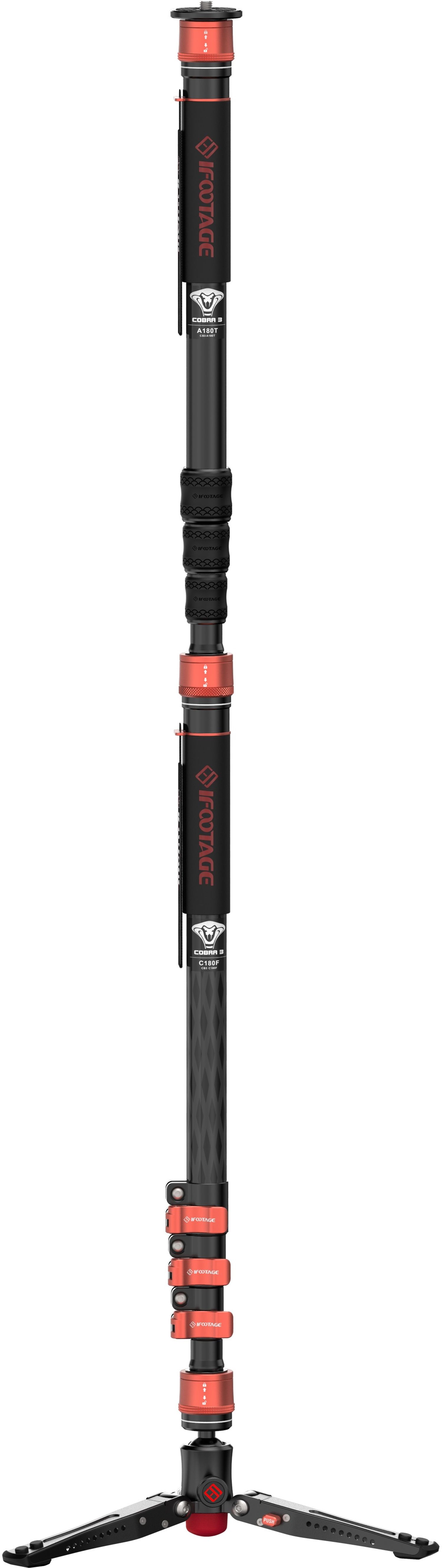 iFootage Cobra 3 Carbon fiber Flip lock Monopod