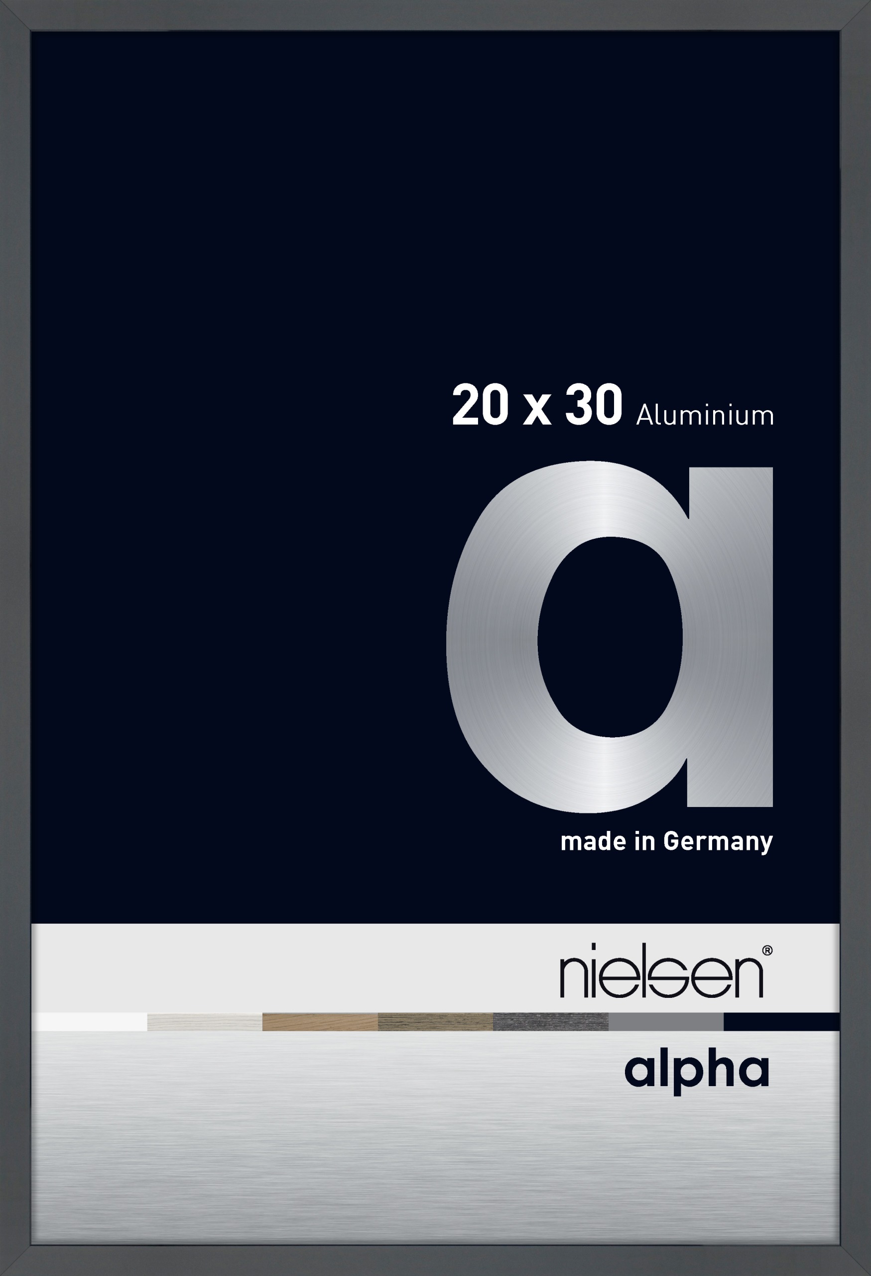 Nielsen Alu 1635020 Alpha gris foncé brillant 20x30cm