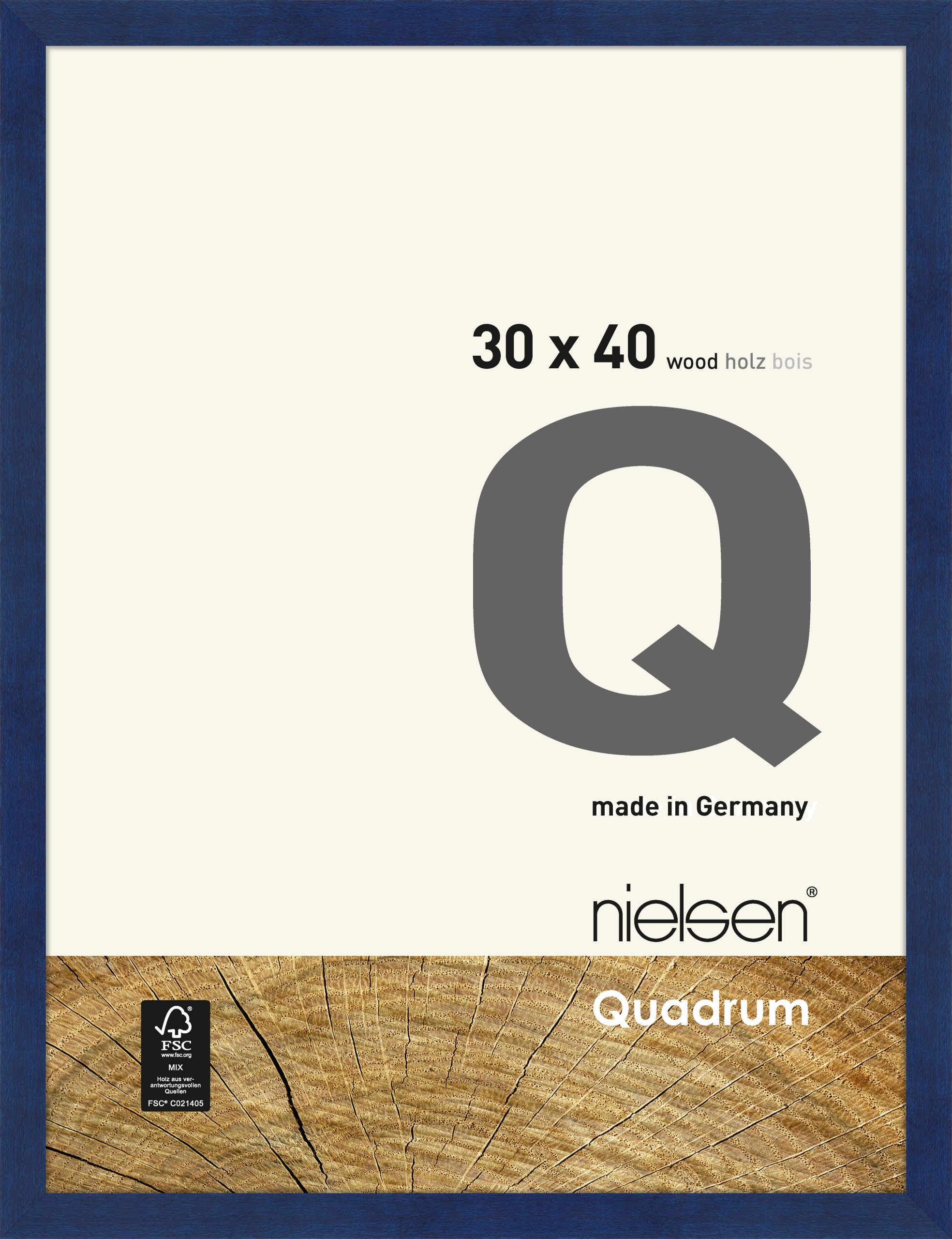 Zubehör  Nielsen Holzrahmen 6530012 Quadrum 30x40cm blau