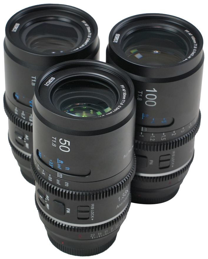 SIRUI Astra 50mm+75mm+100mm T1.8 1.33x Full Frame L Mount NF