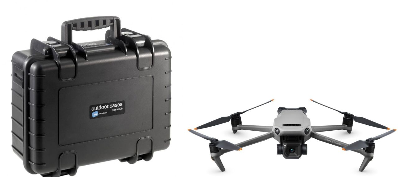 DJI Mavic 3 Classic +RC + Kit Fly More + B&W Case Type 4000 noir