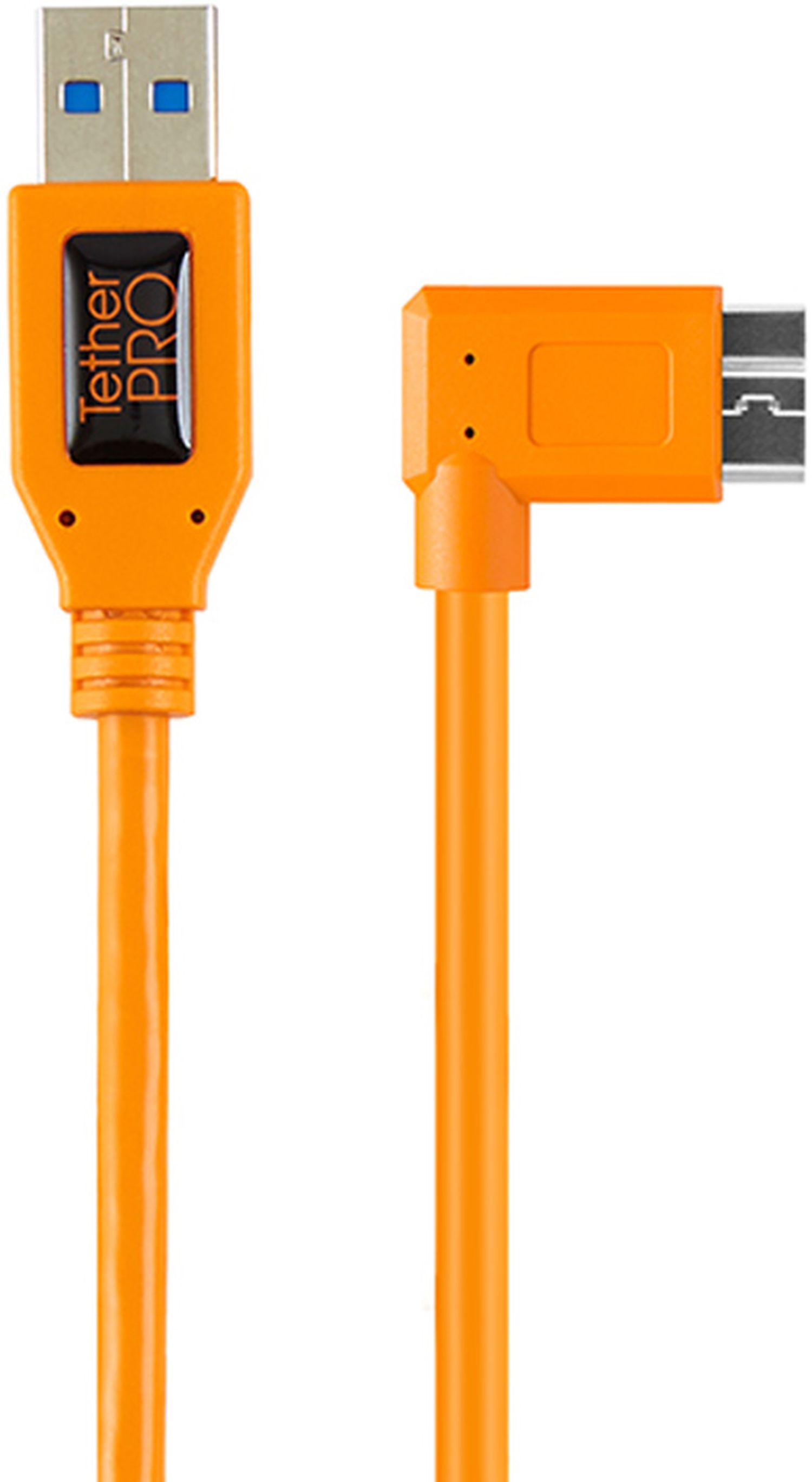 Tether Tools USB 2.0 vers Mini-B 5-Pin Right Angle Pigtail 0,5m orange