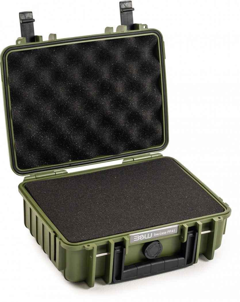 B&W Case Type 1000 RPD Braun Grün mit Facheinteilung