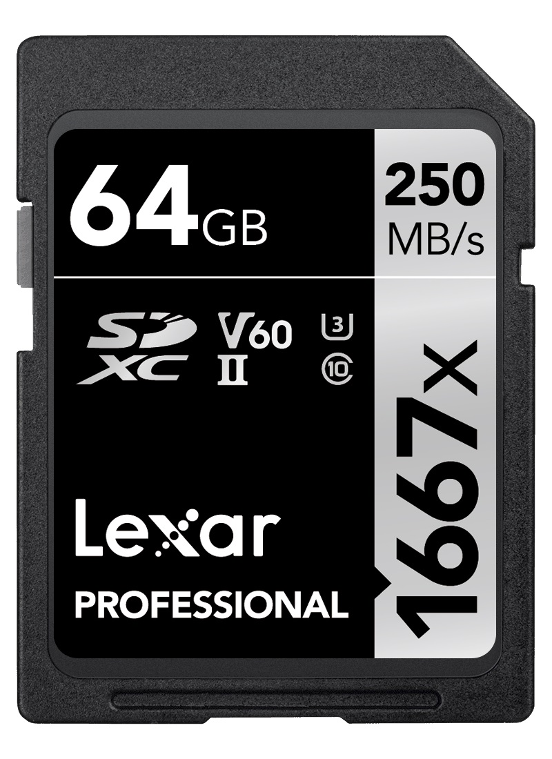 Technische Daten  Lexar Professional 1667x UHS II SDXC 64GB V60 250MB/90MB