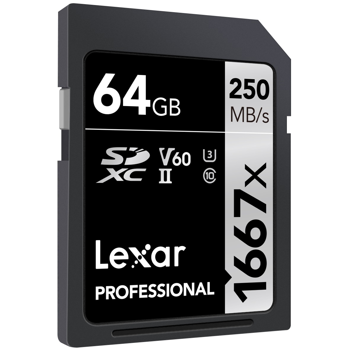 Technical Specs  Lexar Professional 1667x UHS II SDXC 64GB V60 250MB/90MB