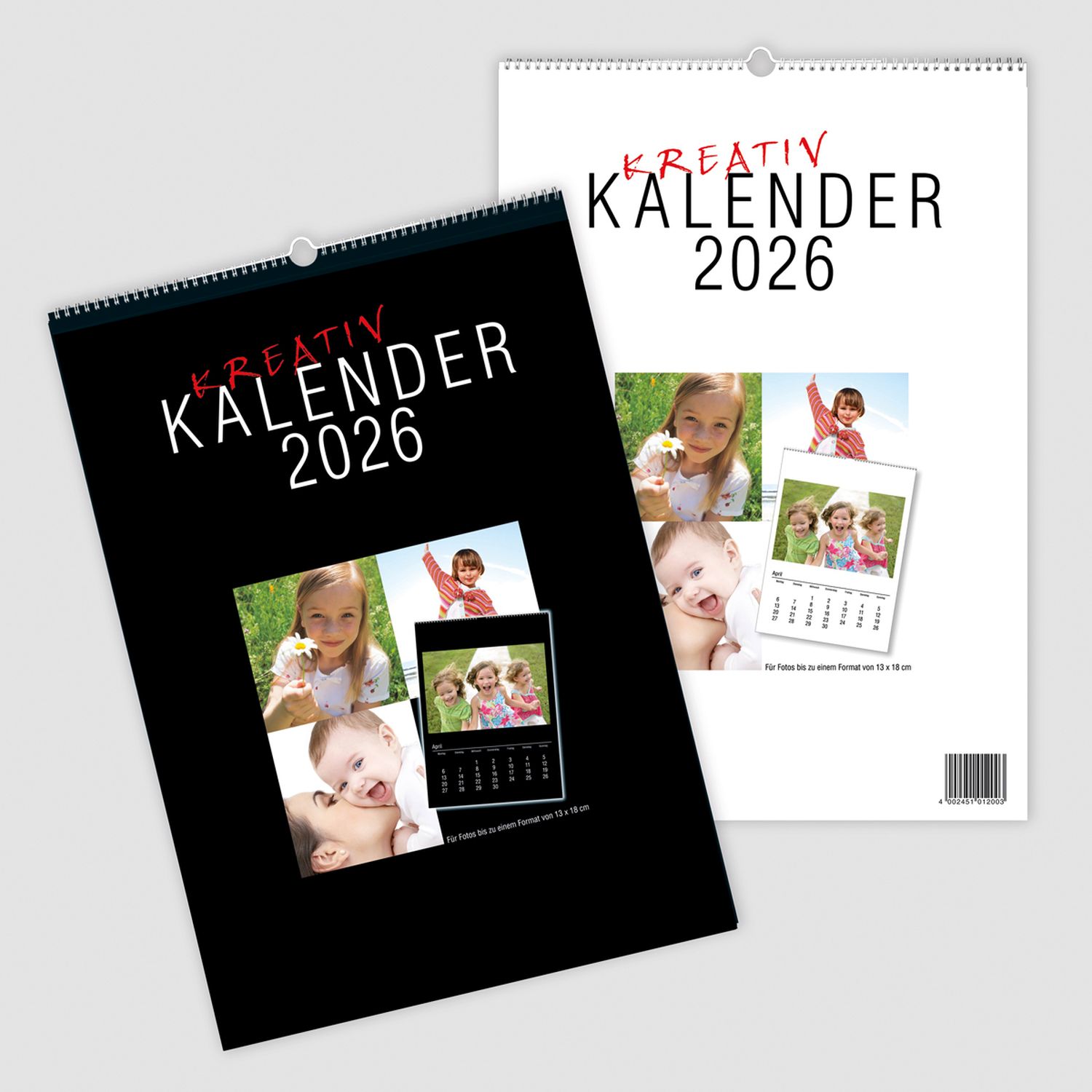 Kalender 2026 13x18 zum Selbstgestalten 3er Pack - Foto Erhardt
