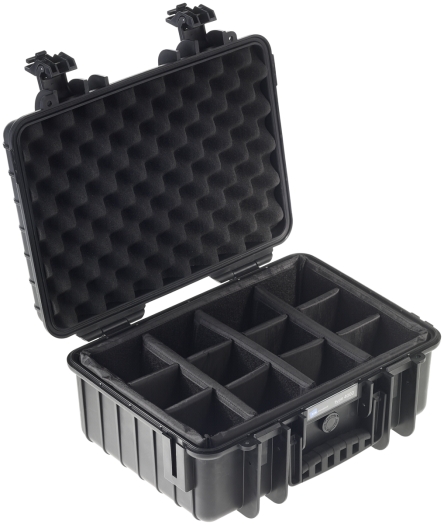 B&W Case Type 4000 RPD schwarz mit Facheinteilung