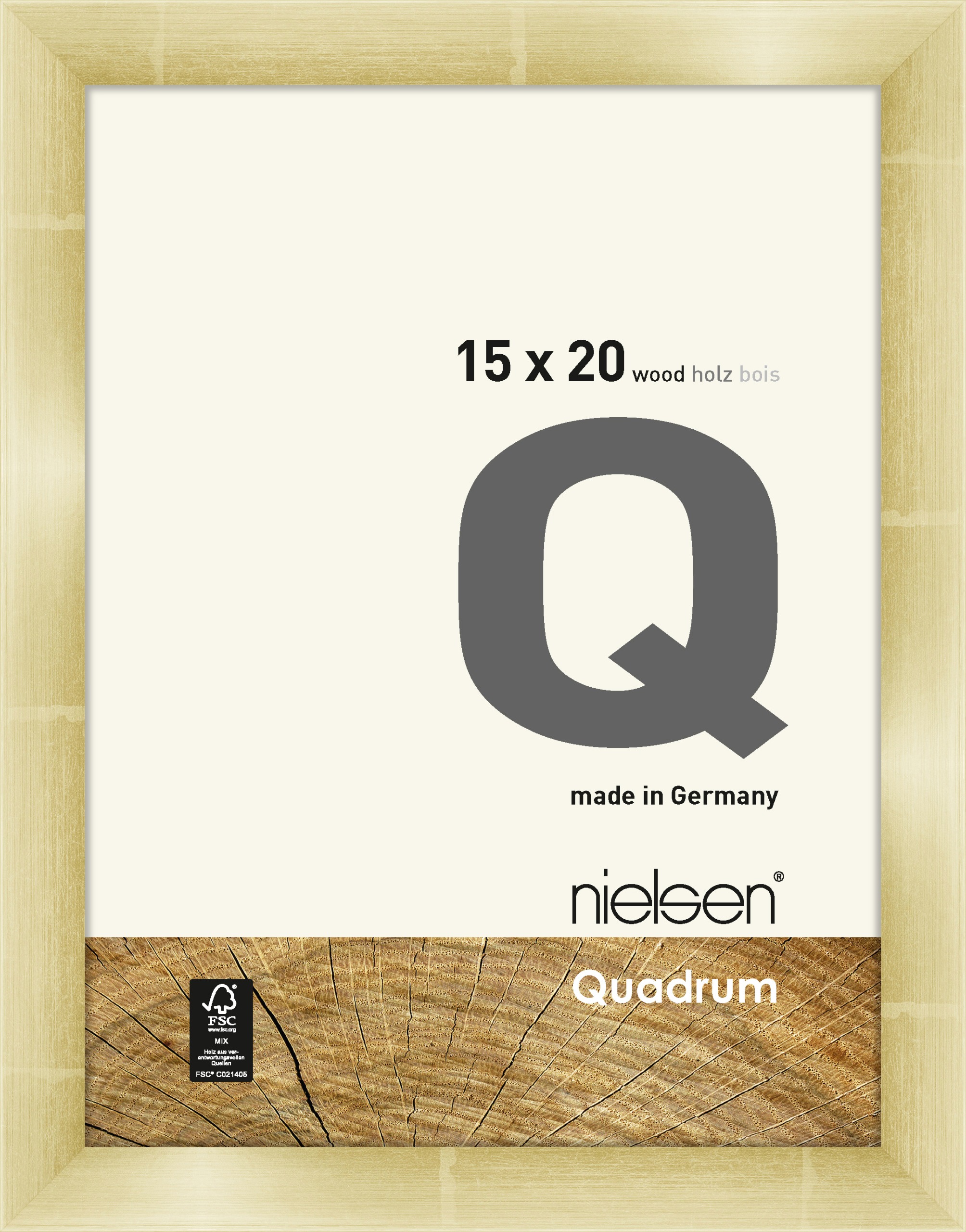 Nielsen Wooden frame 6517009 Quadrum 15x20cm gold