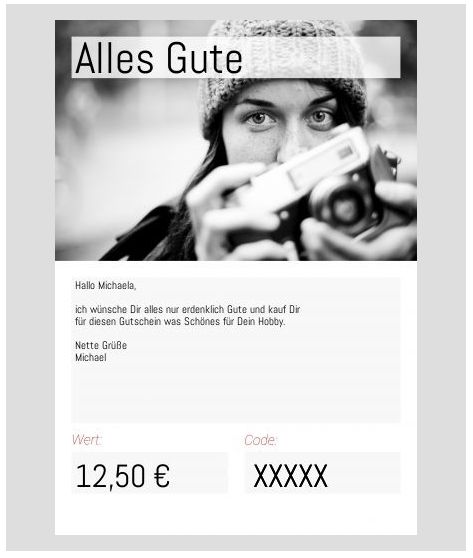 Online-Geschenkgutschein