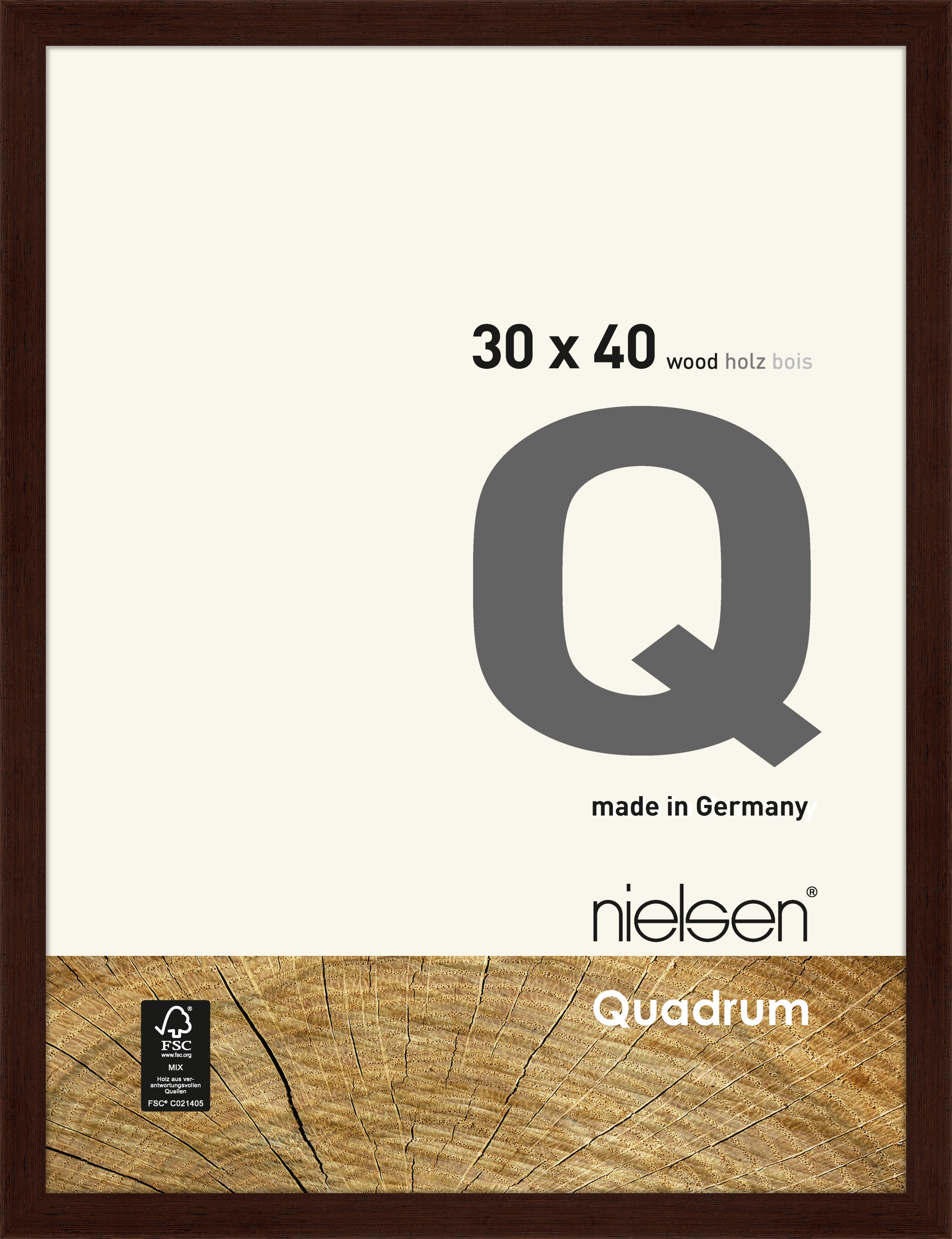 Technische Daten  Nielsen Holzrahmen 6530006 Quadrum 30x40cm wenge