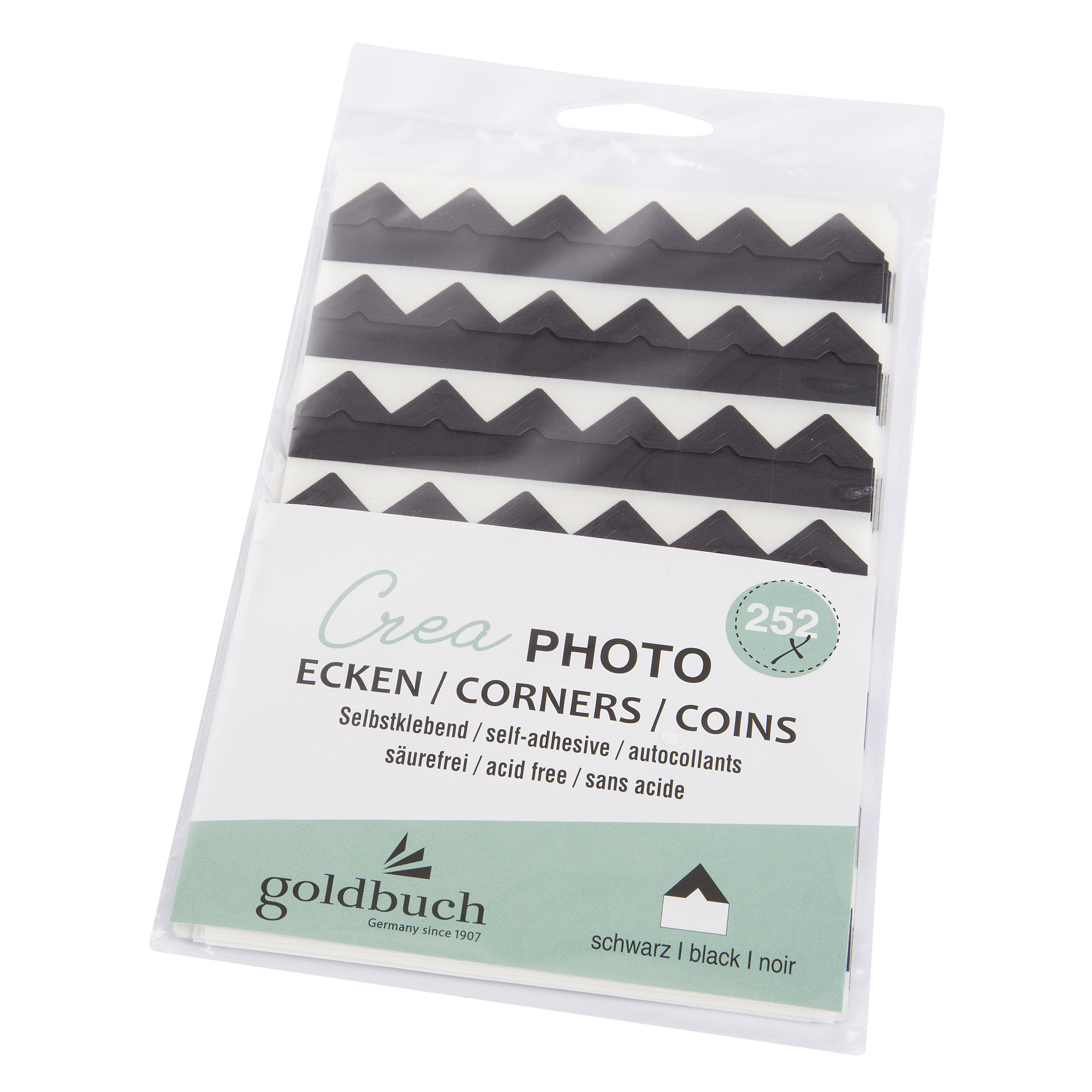 Goldbuch Photo corners 83081 Crea black 252 pcs.