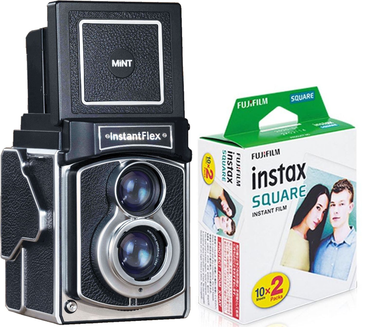 MINT InstantFlex TL70.Plus Retro + Instax Square DP Film