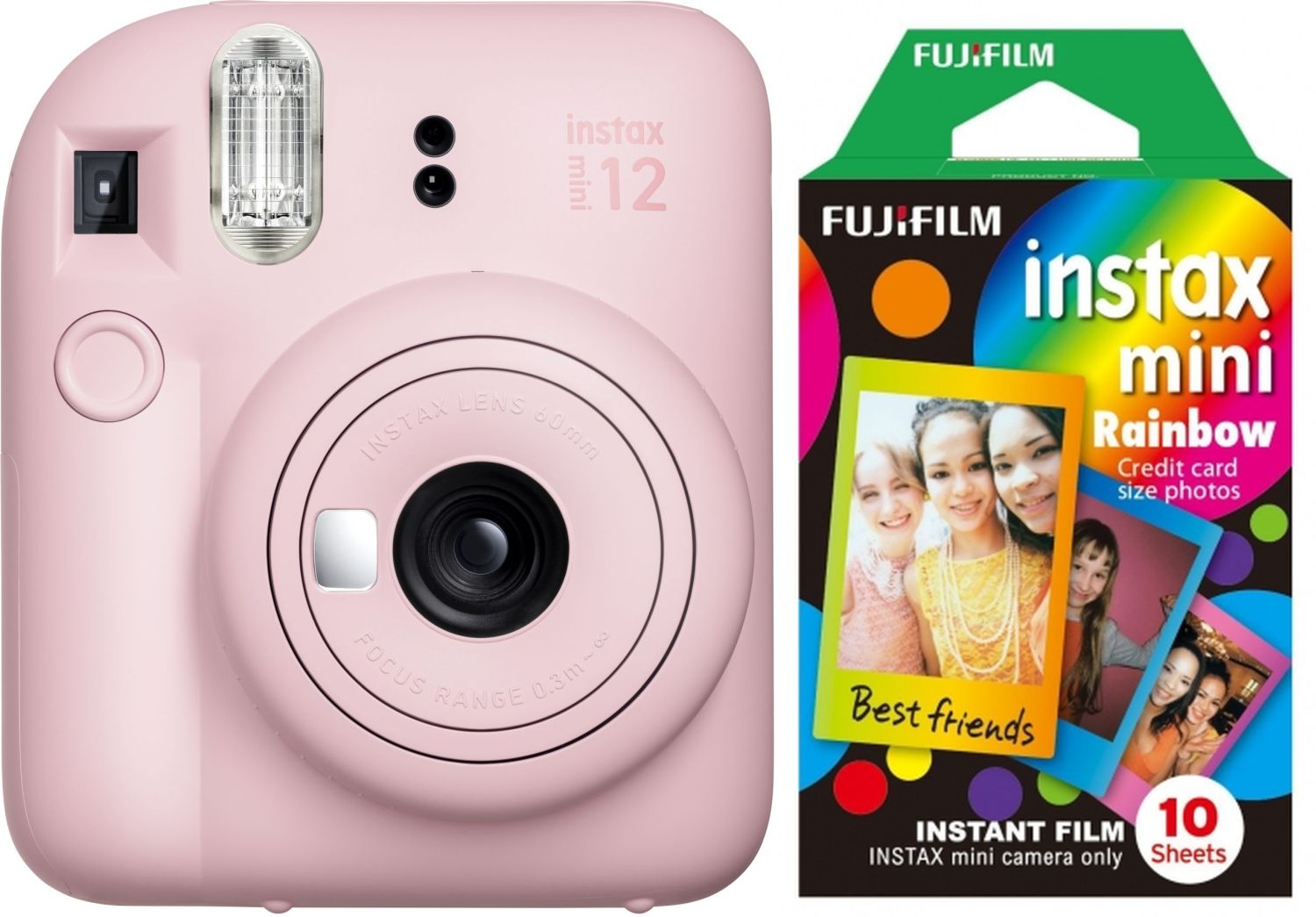 Macchina fotografica istantanea Instax Mini - Rosa + Fujifilm Instax