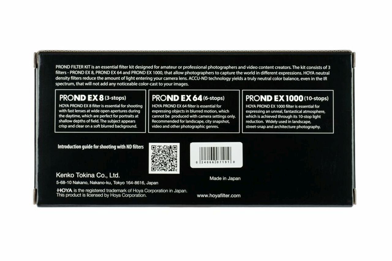Hoya PROND EX ND Filter Set 8/64/1000 58mm - Foto Erhardt