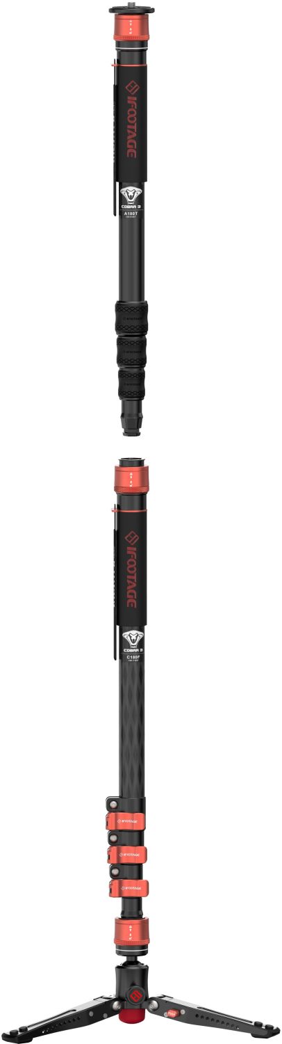 iFootage Cobra 3 Carbon fiber Flip lock Monopod