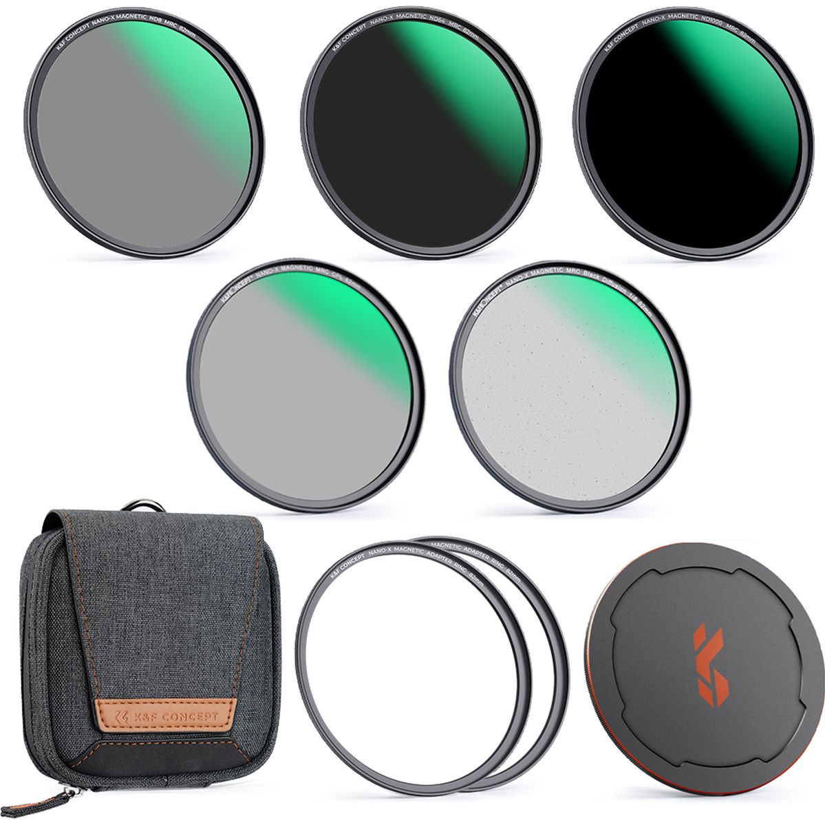 K&F Concept Magnetic Kit CPL&ND8/64/1000/Black Mist 67mm