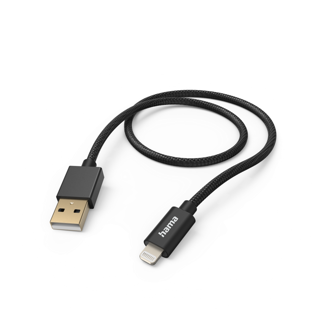 Hama 201544 Charging Cable Fabric USB-A to Lightning 1.5m black