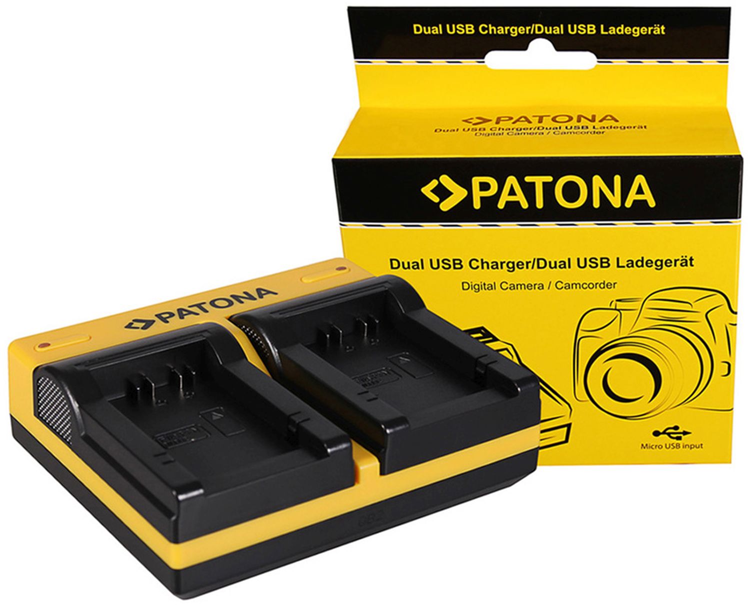 PATONA Dual charger for DMW-BMB9 incl. Micro-USB