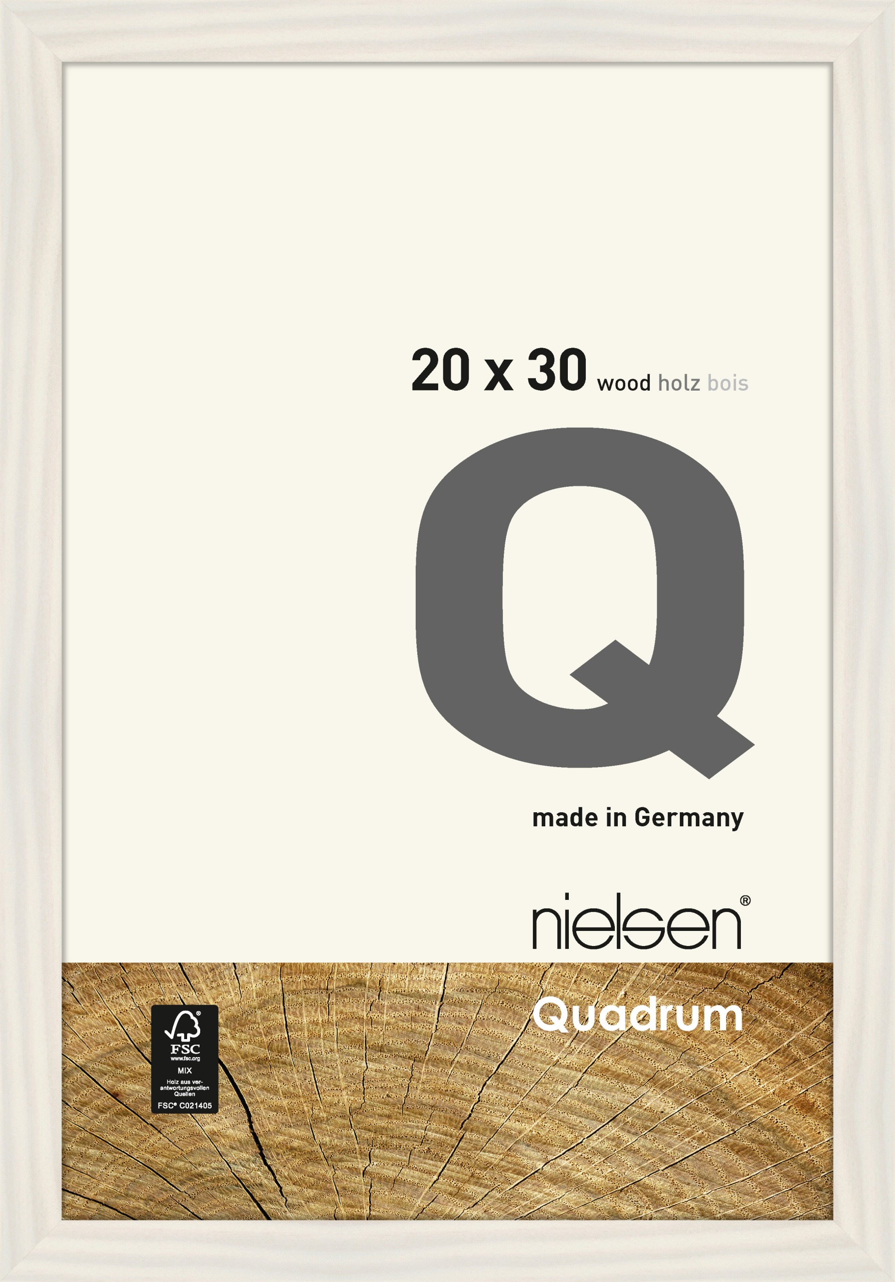 Nielsen Wooden frame 6535002 Quadrum 20x30cm white