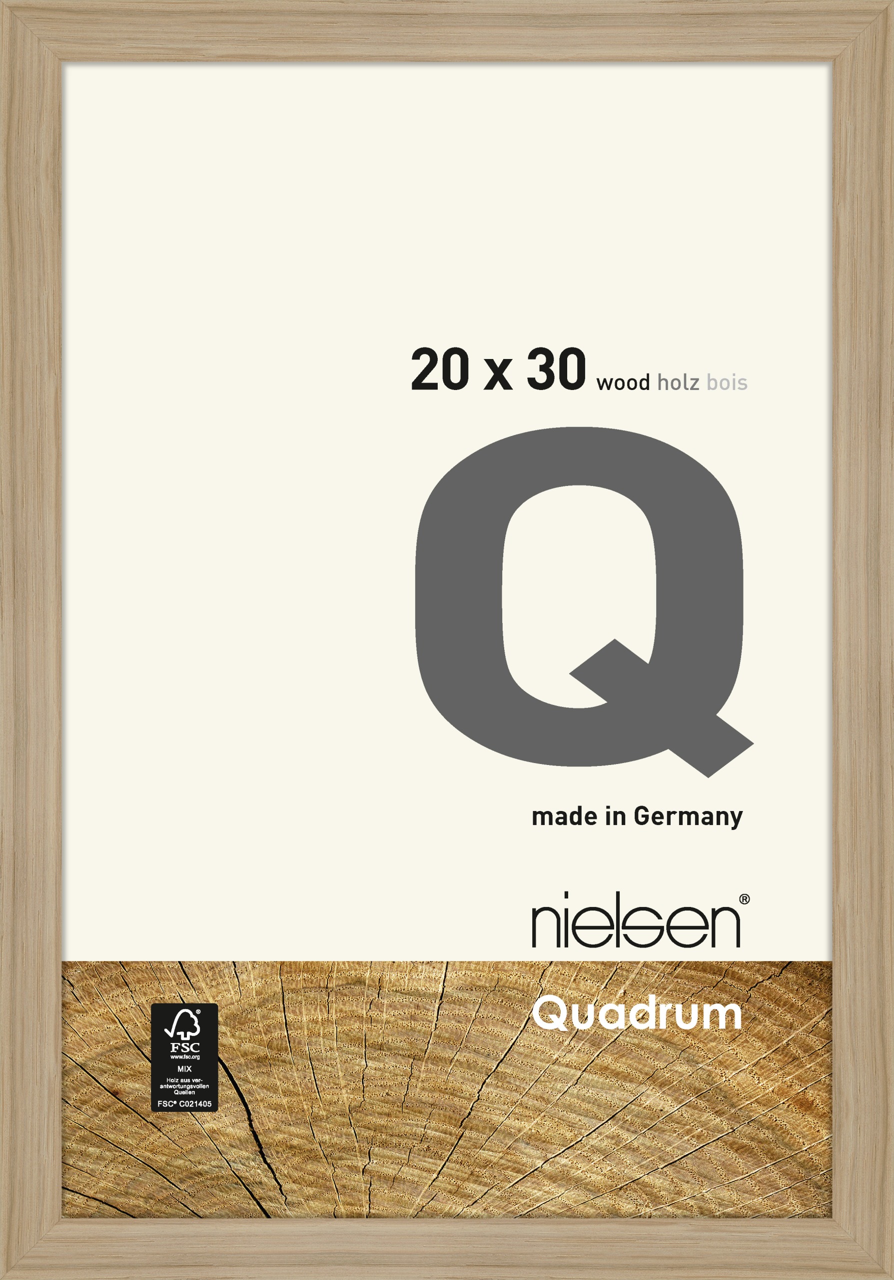 Zubehör  Nielsen Holzrahmen 6535003 Quadrum 20x30cm eiche