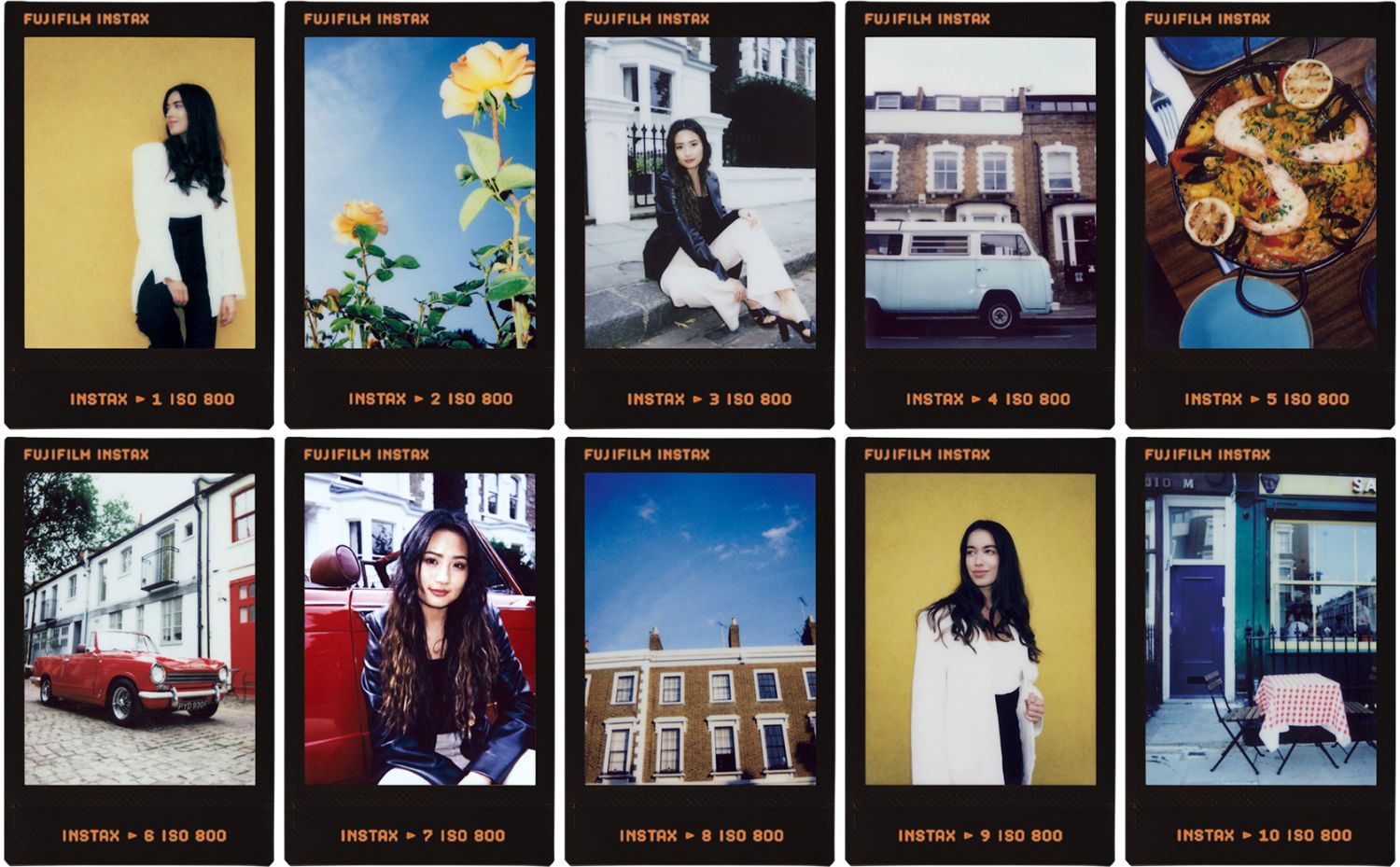 Fujifilm Instax Mini Film Contact Sheet Color