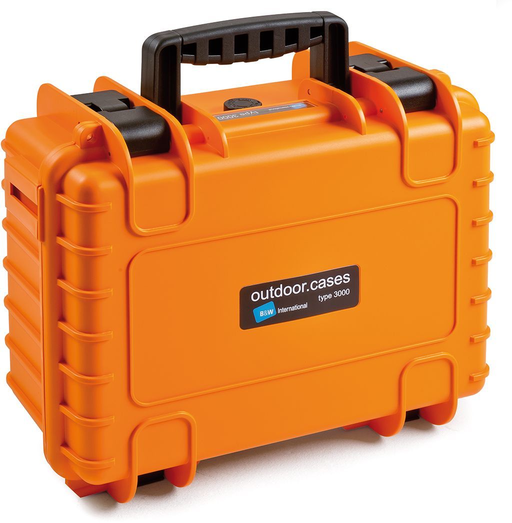 Zubehör  B&W Case Type 3000 RPD orange mit Facheinteilung