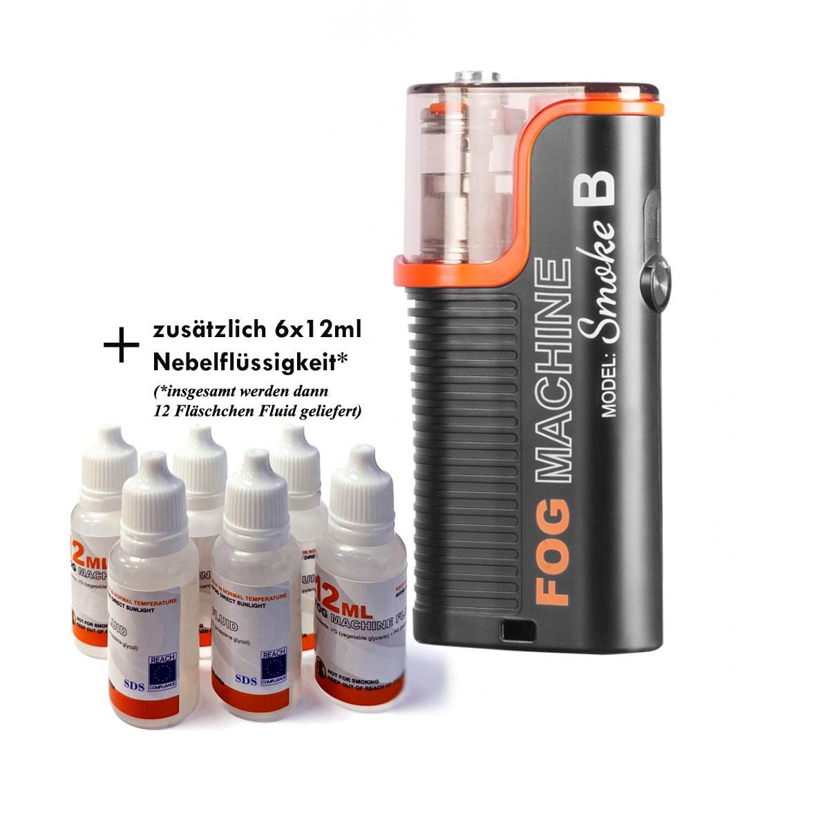 Lensgo SmokeB Fog Mashine fog machine SET +6x12ml fog liquid