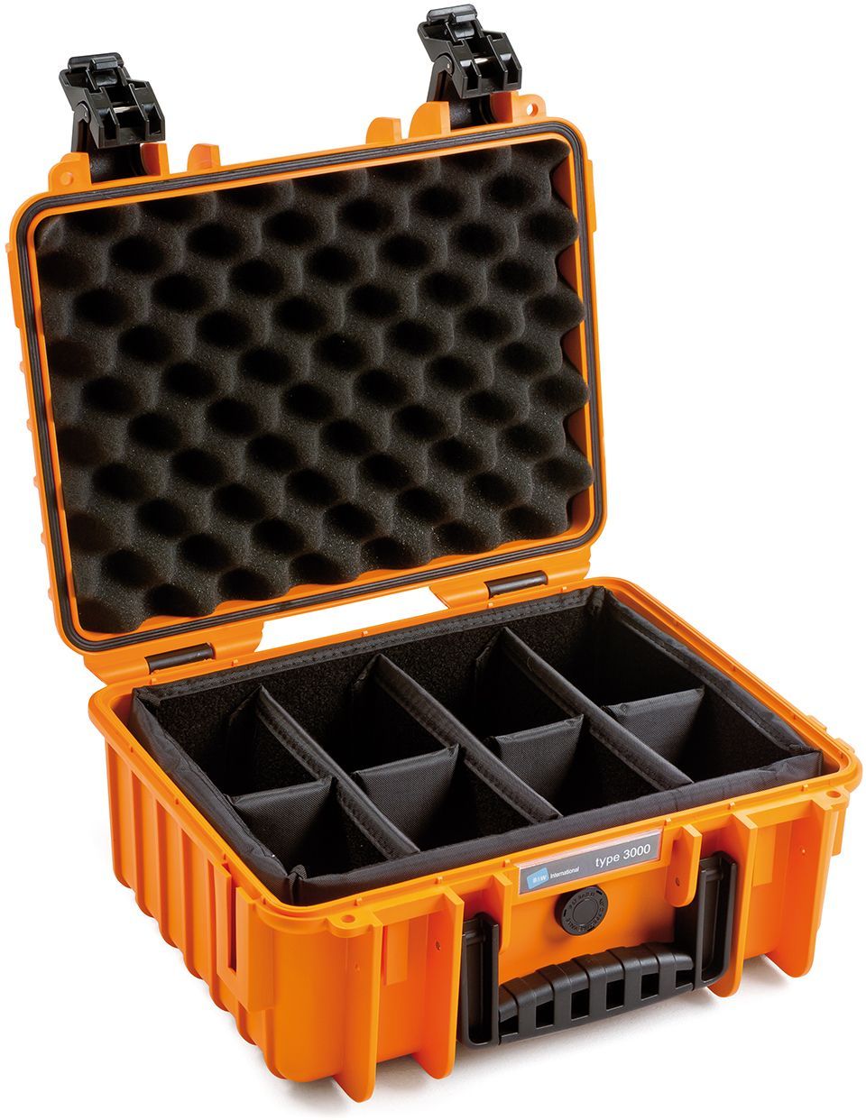 Zubehör  B&W Case Type 3000 RPD orange mit Facheinteilung