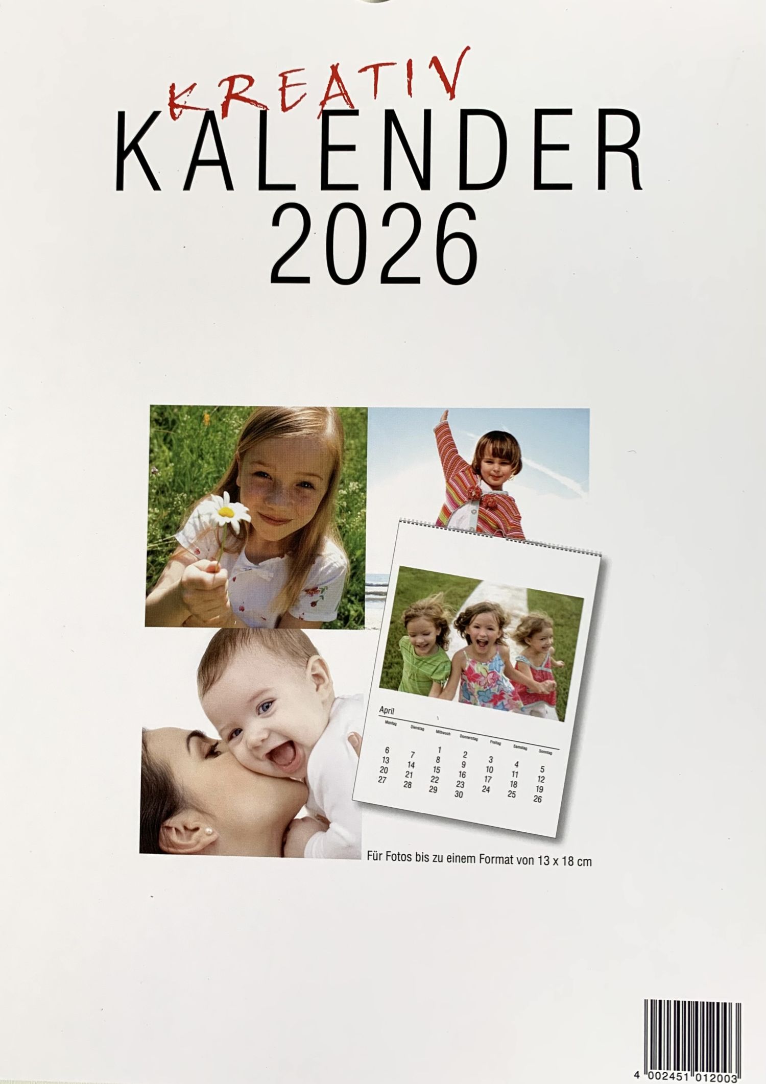 Kalender 2026 13x18 zum Selbstgestalten 5er Pack - Foto Erhardt
