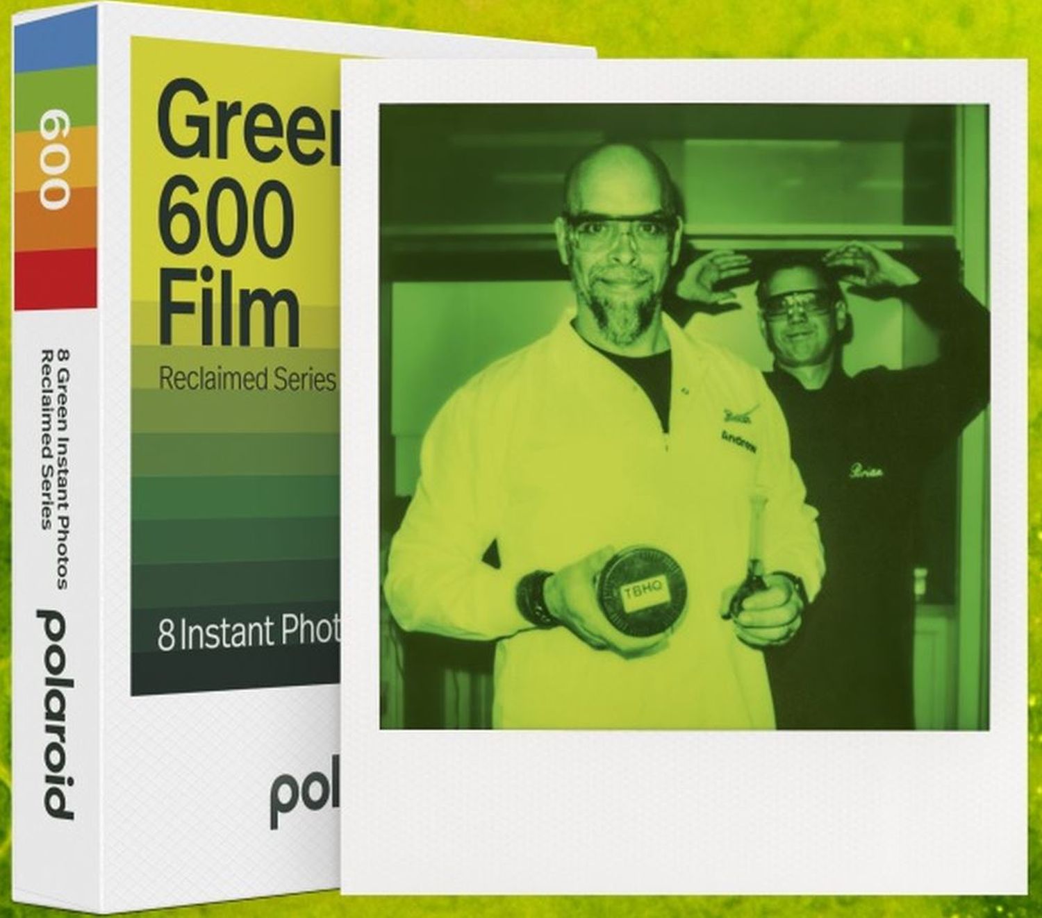 Polaroid 600 Green Film 8x Reclaimed Edition