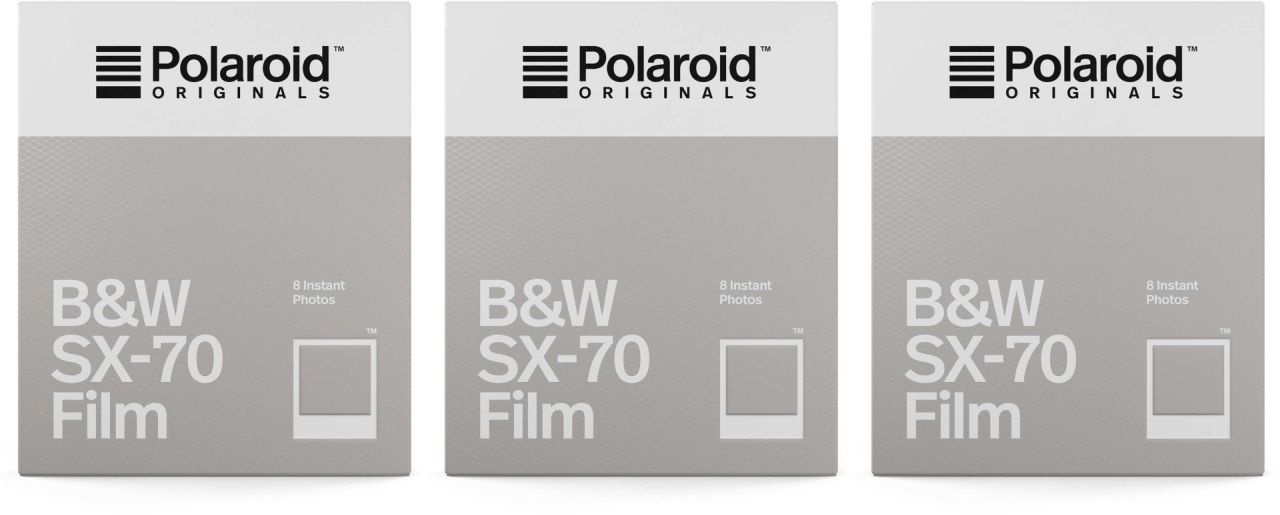 Polaroid SX-70 B&W Film 8x 3 Pack