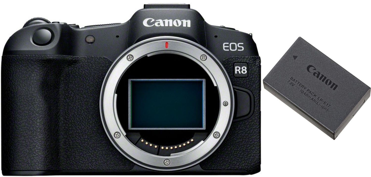 Canon Boîtier EOS R8 + batterie de rechange LP-E17