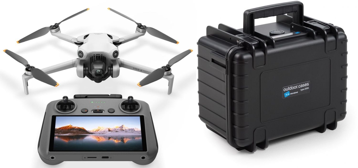 DJI Mini 4 Pro + Smart Controller + B&W Case Type 2000 black