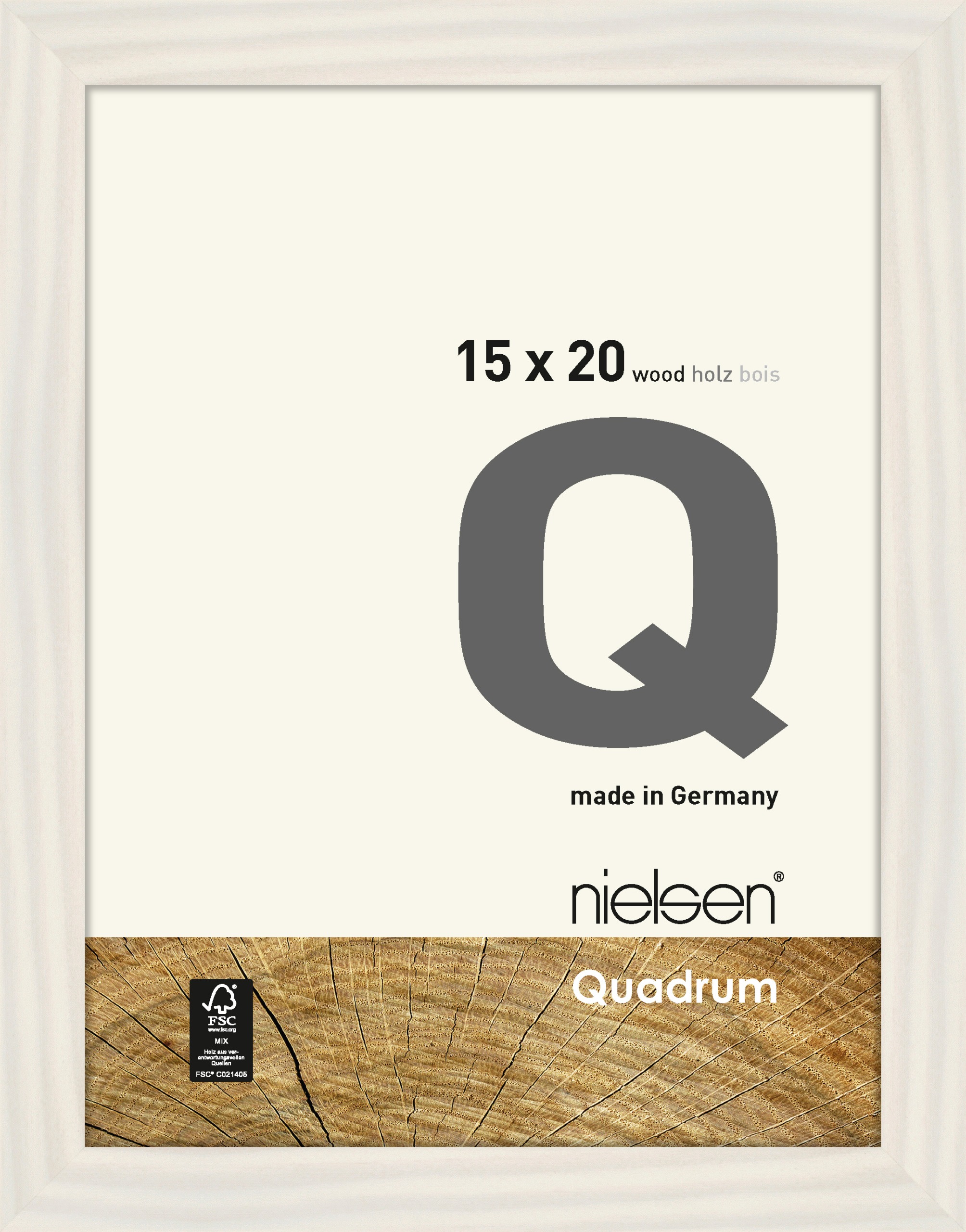 Nielsen Wooden frame 6517002 Quadrum 15x20cm white